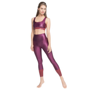 Athleeya Yoga High-Waist Coffee Breaker Leggings Merlot fényes bordó leggings Méret: M