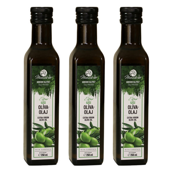Mannavita PRÉMIUM Extra Szűz OLIVA OLAJ, 250ml (3x)
