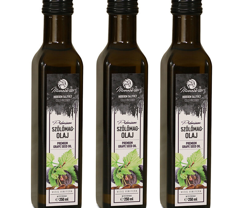 Mannavita Szőlőmagolaj 100%-os üvegben, 3 x 250ml