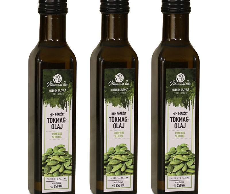Mannavita Tökmagolaj 100%-os üvegben, 3 x 250ml