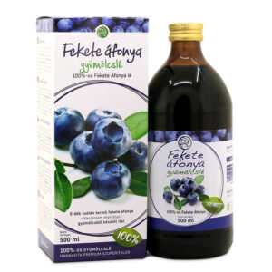 Mannavita Fekete Áfonya lé 100%-os, 500 ml