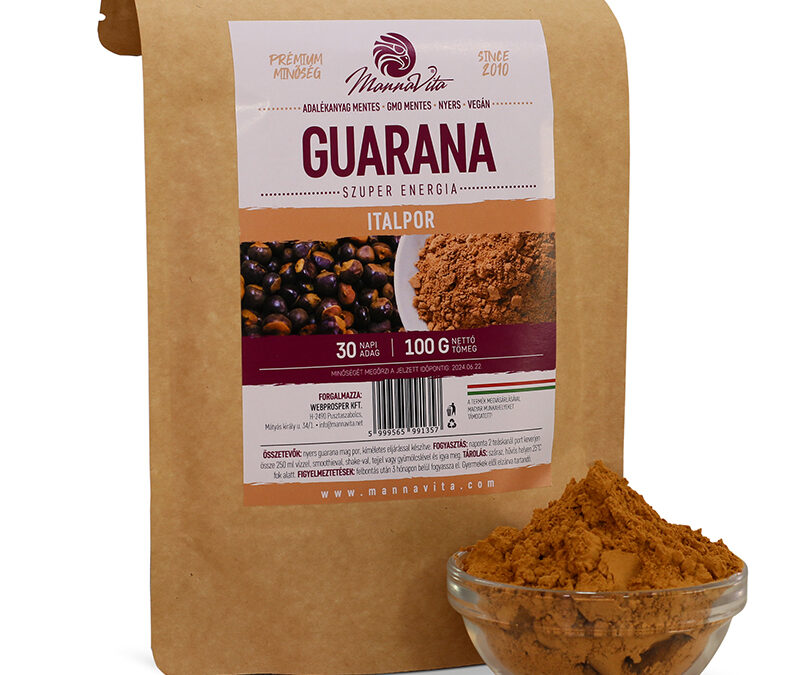 Mannavita Prémium Guarana italpor, 100g (3 darabos csomag)