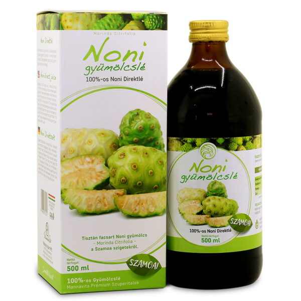 Mannavita NONI 100%-os gyümölcslé, 500 ml (5+1 ajándék)