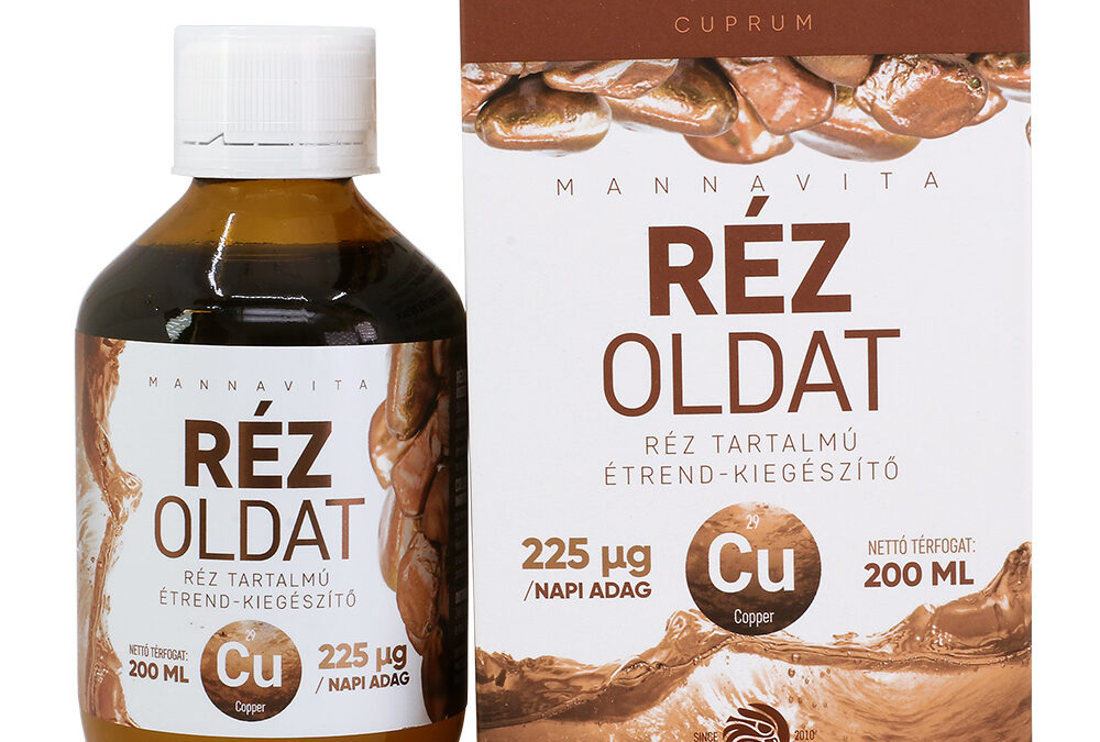 Mannavita Réz oldat 225µg / napi adag, 200ml – DOBOZOS + 50 ml pumpás üveg