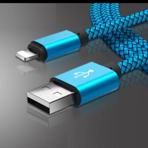 Extra strapabíró 1 méteres Lightning Iphone gyorstöltő és USB adatkábel - Kék