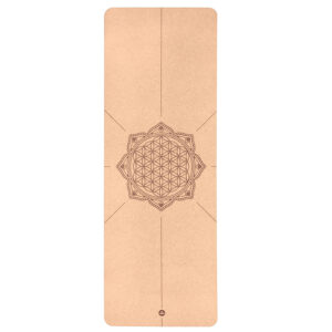 Bodhi Yoga Bodhi PHOENIX Yoga Cork parafa jógaszőnyeg AZ ÉLET VIRÁGA mintával 185 x 66 cm x 4 mm