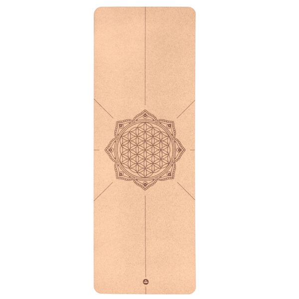 Bodhi Yoga Bodhi PHOENIX Yoga Cork parafa jógaszőnyeg AZ ÉLET VIRÁGA mintával 185 x 66 cm x 4 mm