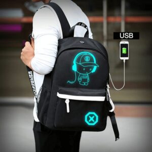 Világító USB-töltős hátizsák Kicsi