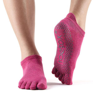 ToeSox Fulltoe Low Rise Raspberry csúszásgátló zokni (rózsaszín) Méret: S 36-38