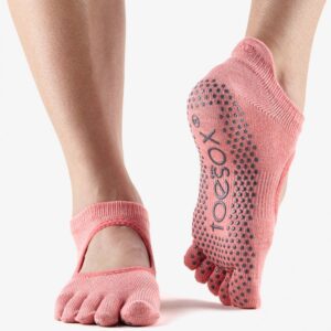 Toesox Fulltoe Bellarina Grip csúszásgátló zokni Rózsaszín (dinnye színű) Méret: M 39-42,5
