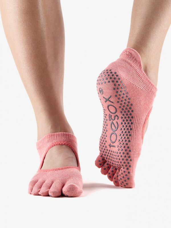 Toesox Fulltoe Bellarina Grip csúszásgátló zokni Rózsaszín (dinnye színű) Méret: M 39-42,5