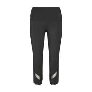 Bodhi Niyama Essentials 3/4 Mesh Capri Leggings jóga és fitnesz nadrág fekete Méret: S