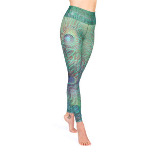 Bodhi Niyama Feathered Beauty HIGH WAIST leggings jógához és fitneszhez Méret: L