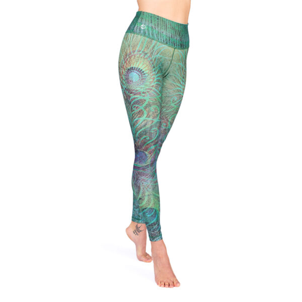 Bodhi Niyama Feathered Beauty HIGH WAIST leggings jógához és fitneszhez Méret: M