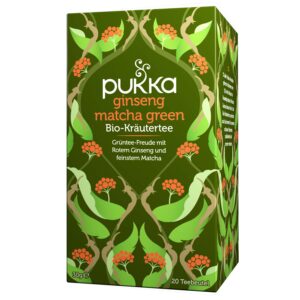 PUKKA Herbs Ginseng Matcha Green ájurvédikus BIO zöldtea, 20 db teafilter