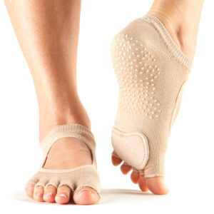 Toesox Halftoe Plié Grip csúszásgátló zokni tánchoz és baletthez (Nude) Méret: M 39-42,5