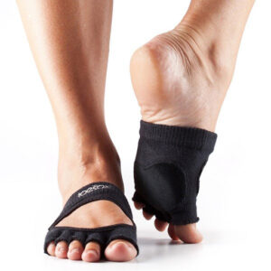 Toesox Halftoe Relevé Grip csúszásgátló zokni tánchoz és baletthez (Black) Méret: M 39-42,5