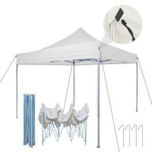 Összecsukható kerti pavilon, 2,9x2,9 m Fehér