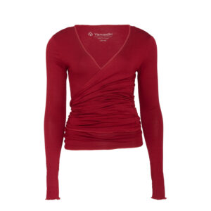 Bodhi Yamadhi Bodhi Yoga Yamadhi Wrap Jacket összekötős piros hosszúujjú felső Méret: M
