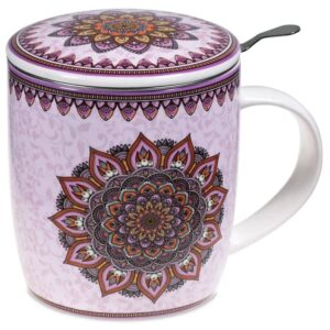 Flexity porcelán bögre szűrővel és fedővel tea infúzióhoz 380 ml Típus: Mandala