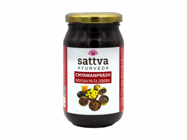 Sattva Ayurveda Chyavanprash Amla paszta gyógynövényekkel, gyümölcsökkel és fűszerekkel 500 g
