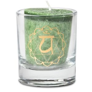 Phoenix Import Phoenix Chakra fogadalmi gyertya illóolajokkal 1 db Szín: 4. csakra - zöld