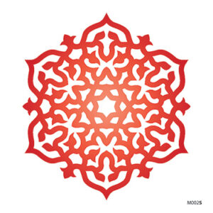 Napos mandala Mandala matrica piros színben - Sunseal Átmérő: 12 cm