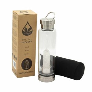 Ancient wisdom Flexity kristályüveg vizes palack átlátszó kvarc obeliszk 500 ml-es