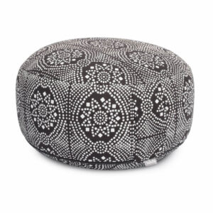 Bodhi Yoga Bodhi Maharaja Rondo meditációs párna Bandhani (fekete-fehér) 32 x 20 cm Töltelék: Kapok