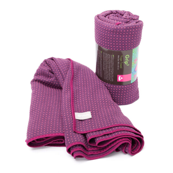 Bodhi Yoga Bodhi jóga törölköző GRIP Bi-Color 183 x 61 cm Szín: Padlizsán