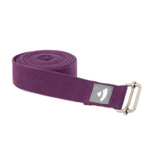 Bodhi Yoga Jóga heveder ASANA BELT PRO fém csattal 3 m Szín: lila