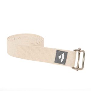 Bodhi Yoga Jóga heveder ASANA BELT PRO fém csattal 3 m Szín: Bézs