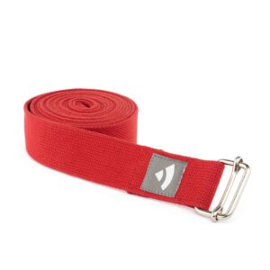 Bodhi Yoga Jóga heveder ASANA BELT PRO fém csattal 3 m Szín: Piros