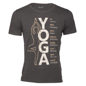 Bodhi Yoga férfi férfi póló jógához (antracit) Méret: S