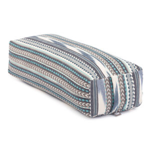 Bodhi Yoga Bodhi Salamba Bolster ETHNO jógához tönköly béléssel  100% pamut 64 x 25 cm Szín: Fekete,fehér,kék