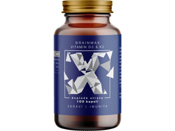 BrainMax D3- és K2-vitamin, D3 5000 NE / K2 mint MK7 150 mcg, 100 kapszula