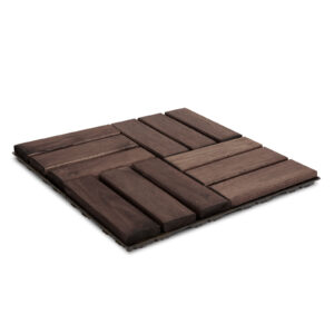 Fa padlóburkolat - 12 léces - 30 x 30 cm - sötétbarna - 6 db / csomag