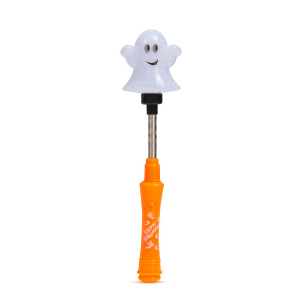 Halloween-i LED lámpa - rugós szellem - elemes