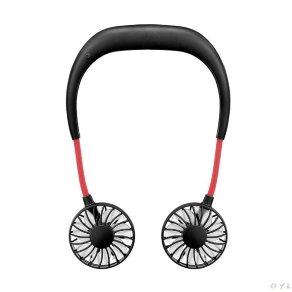 Mini ventilátor, hordozható ventilátor, nyakba akasztható ventilátor Fekete