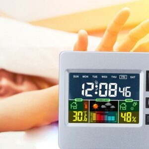 Multifunkciós LCD kijelzős időjárás állomás és óra