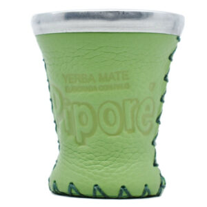 Pipore ZÖLD Csésze, üveg + bőr Mate tök, Kalabaza, 150ml