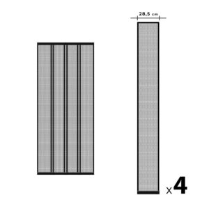 Szúnyogháló függöny ajtóra 4 db szalag max. 100 x 220 cm fekete