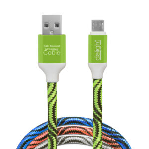 Adatkábel - microUSB szövet bevonat 4 szín - 2 m