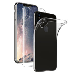 IPHONE X/XS 5.8 Fényes szélű matt szilikon tok - különböző színben - Fekete