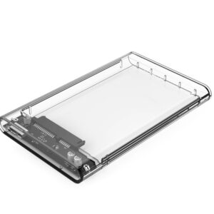 Külső HDD/SSD átlátszó ház 2.5"