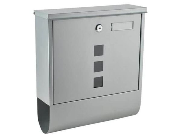 Acél postaláda plexi betekintővel és újságtartóval (Malatec)