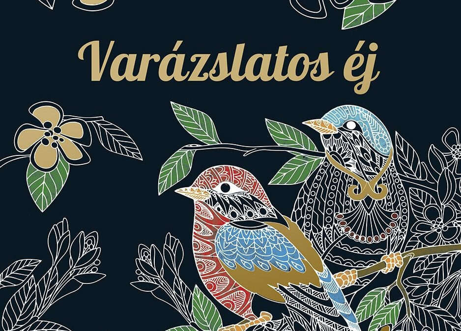 Varázslatos éj – fekete színező