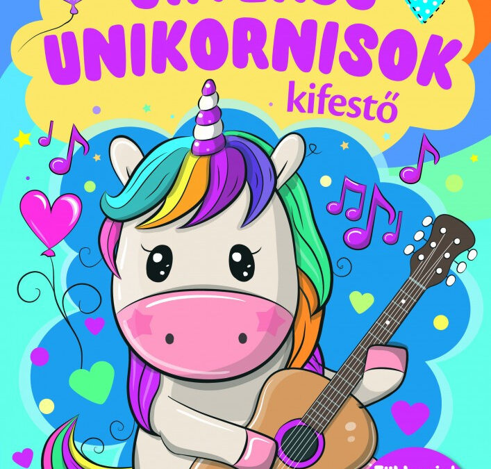 Játékos unikornisok – kifestő