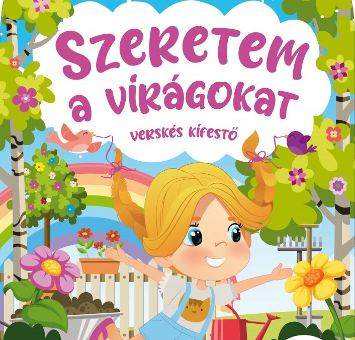 Szeretem a virágokat versikés kifestő