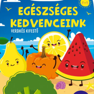 Egészséges kedvenceink - versikés kifestő